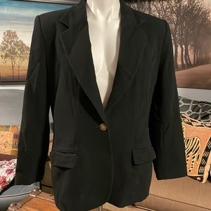 Cashmere Blend Black Peacoat - 12